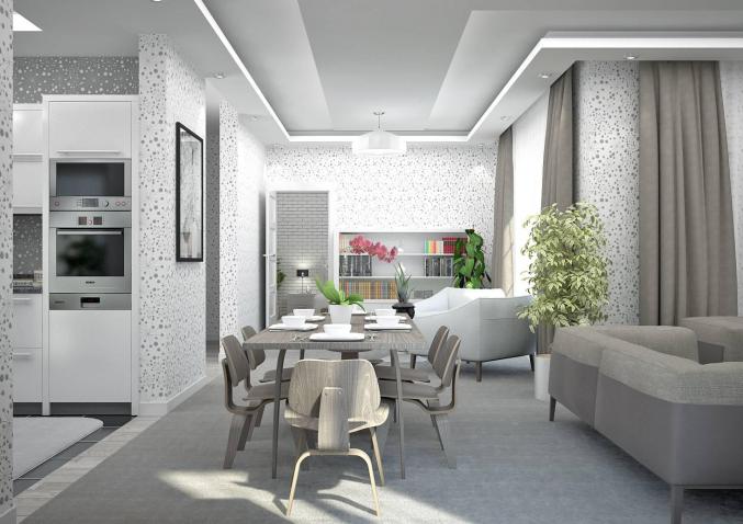 appartement s+2 au troisième étage luxueux