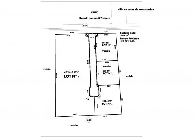à Vendre ...  Terrain à Ooun Elmayl ...