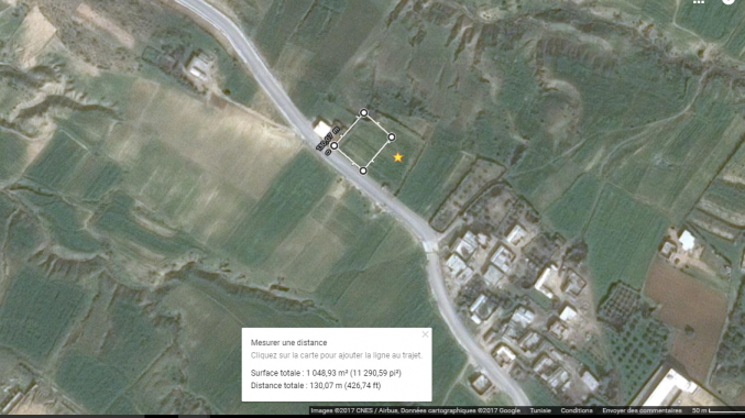 Terrain 1050 m2 à el Haouaria Bir Jedy