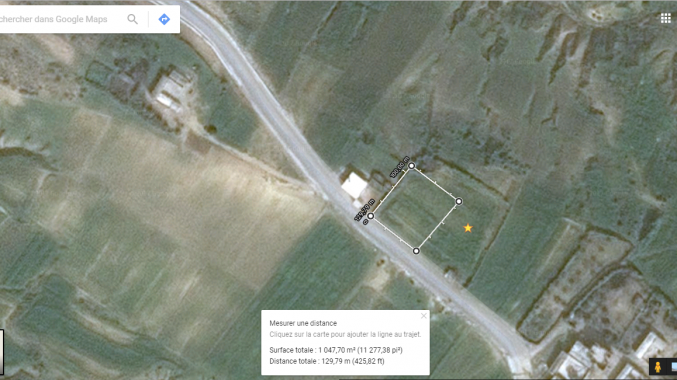 Terrain 1050 m2 à el Haouaria Bir Jedy