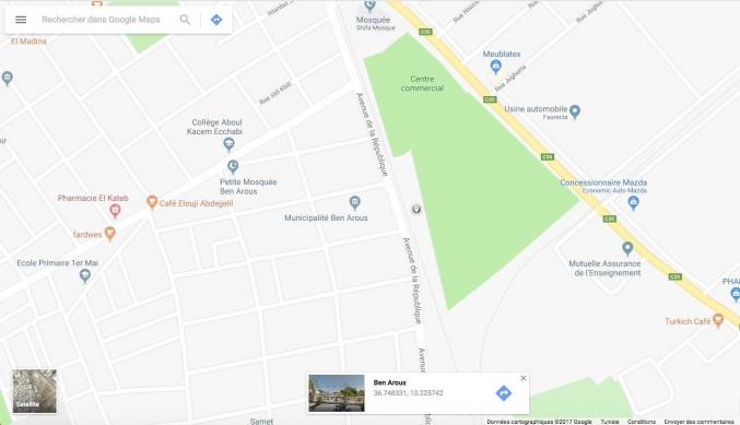 Terrain constructible 456m2 BenArous Ville