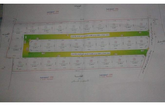 أرض مقسمة صالحة للبناء