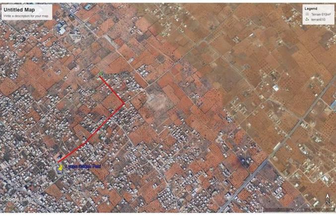 Terrain 610m2 à kassas bouali