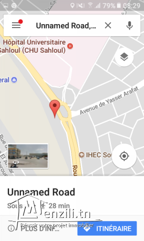 Terrain en face hôpital Sahloul.