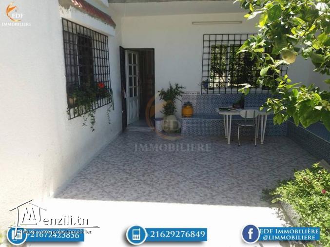  Un Rdc de 4 pièces meublé à Corniche Bizerte