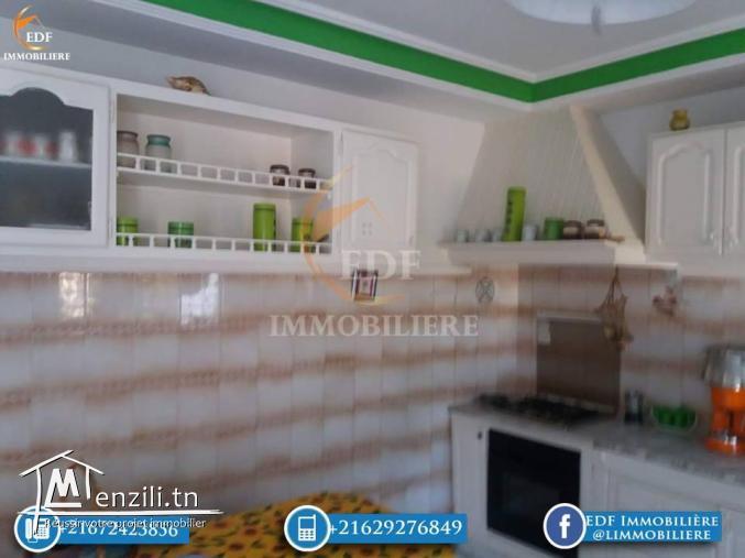  Un Rdc de 4 pièces meublé à Corniche Bizerte