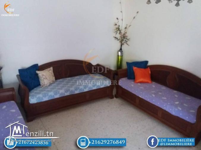  Un Rdc de 4 pièces meublé à Corniche Bizerte