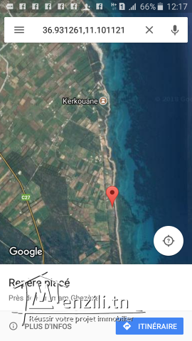 terrain a kerkouane de 1000m²