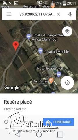 ساحة للبيع في اروع بحر في قليبية