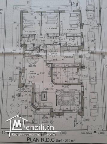 une grande villa inachevée A BORJ CEDRIA