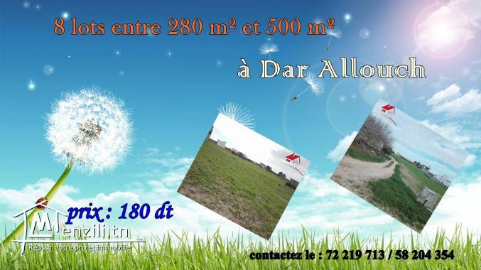 un lotissement de 8 lots à Dar Allouch à ne pas rater
