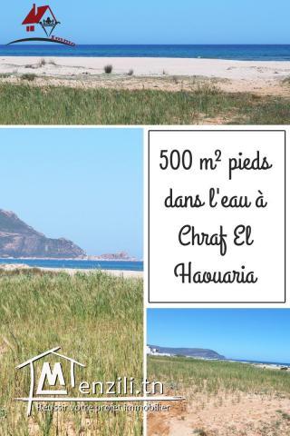 500 m² pieds dans l'eau à Chraf El Haouaria