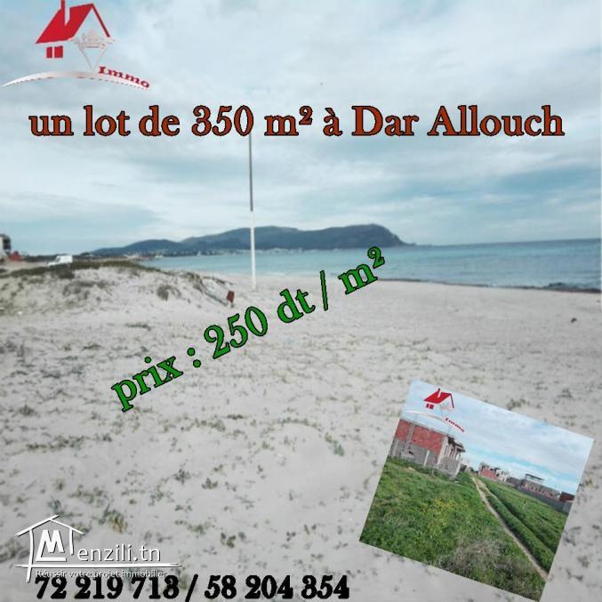 un lot de 350 m² à Dar Allouch