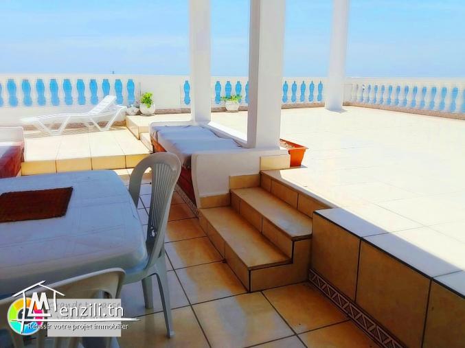 Coquet  s+3  meublé vue de mer  Kélibia