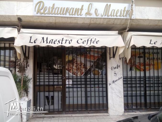 A vendre fond de commerce  café restaurant situé au MON-PLAISIR TUNIS ,