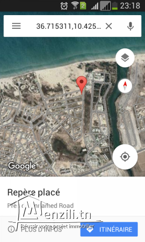 Terrain de 410 m2 à Borj cèdria