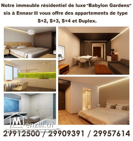 Appartements S+4 de haut standing à Ennasr 3 (offre promotionnel)