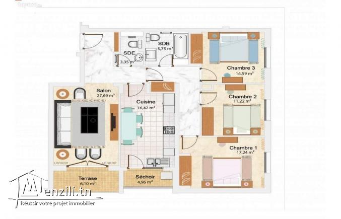 AV APPT HAUT STANDING S+3 AU JARDIN MENZAH 1