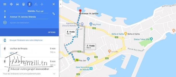 Appartement s plus 3 au mahdia centre ville