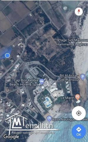 terrain a vendre a kelibia prés la zone touristique et en face de l'hotel kelibia la blanche