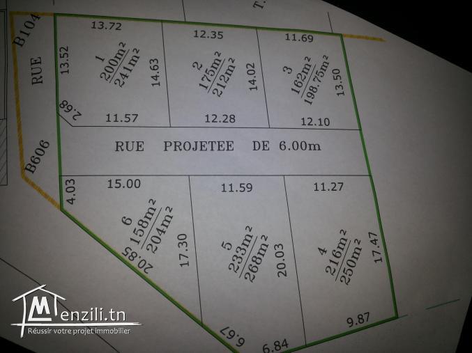 162 m² 175 m² et 200 m² A COTE DE LA NOUVELLE ECOLE PRIMAIRE DE RAOUED