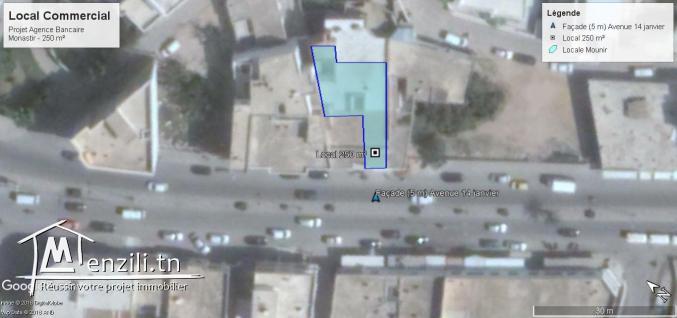 LOCAL COMMERCIAL POUR AGENCE BANCAIRE MONASTIR - 330 m²
