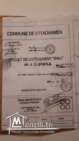 Vente d'un terrain aménagé et avec titre à Mnihla