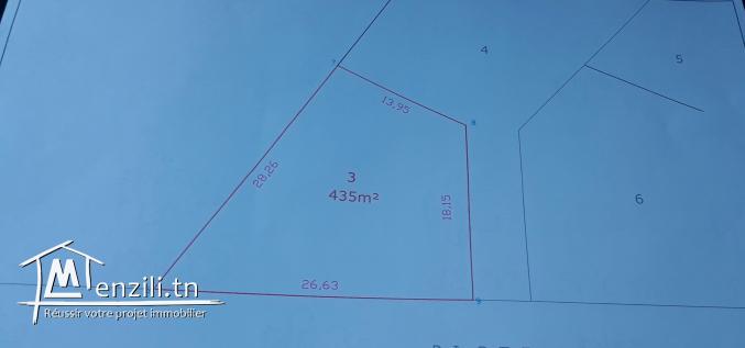 A vendre terrain de 435 m2 à Akouda - Sousse