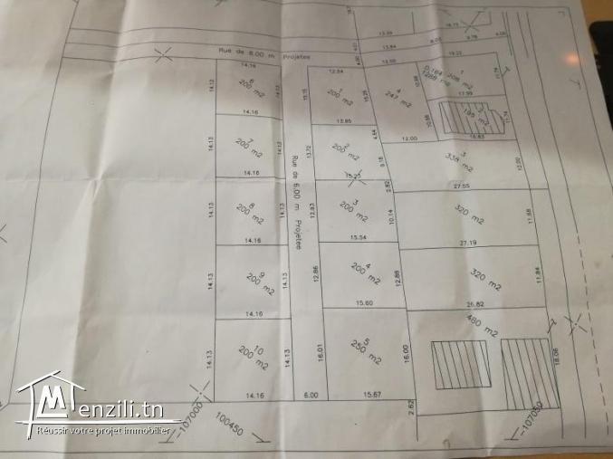 terrain a vendre 300m a la plage zahra kelibia