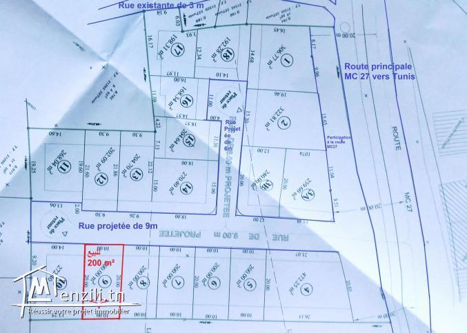 V.Lot de terrain 200m² Kélibia Opportunité