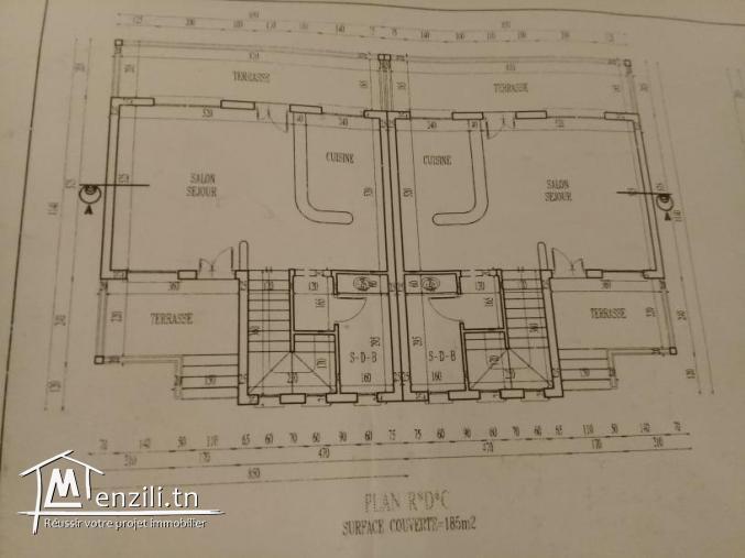 دار في طور البناء قريب للبحر الشاطىء القبلي 25243743