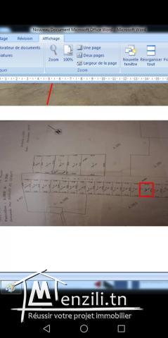 Terrain à vendre à la plage de Menzel Temime