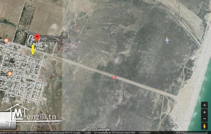 Terrain nu en face de CSFTH et à 1km de la plage Salloum
