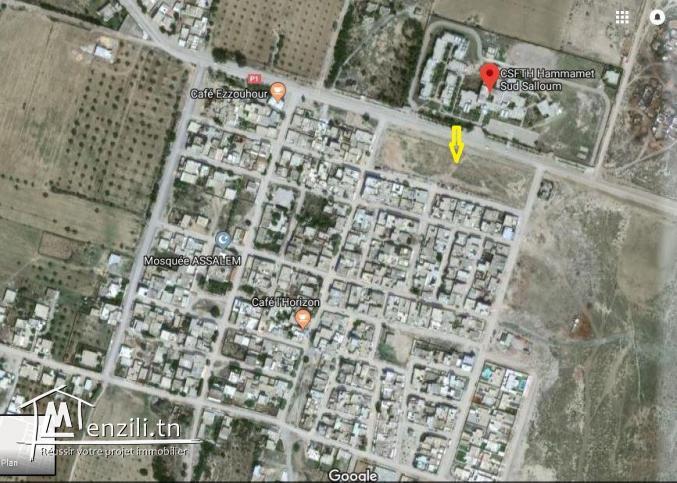 Terrain nu en face de CSFTH et à 1km de la plage Salloum