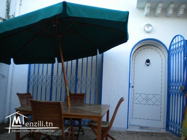 Un duplex de 100 m² sur un terrain de 75 m² à 1500 DT par mois à Hammamet