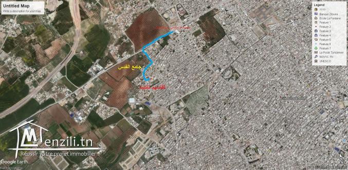 ارض سكنية بتقاسيم تانيت طريق المنيهلة