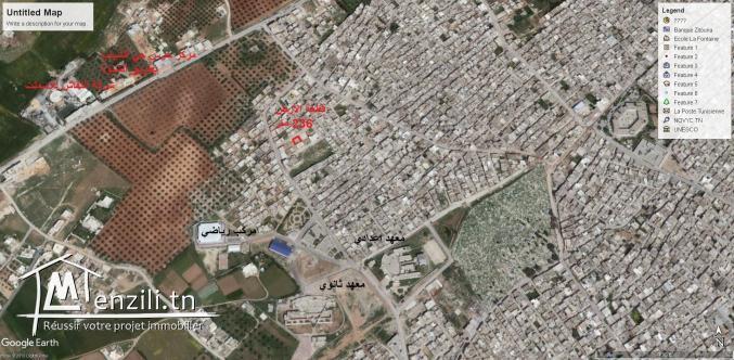 ارض سكنية بتقاسيم تانيت طريق المنيهلة