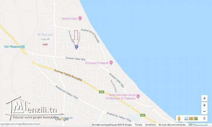 Lot de 892 M² Titré a la plage de Mahdia