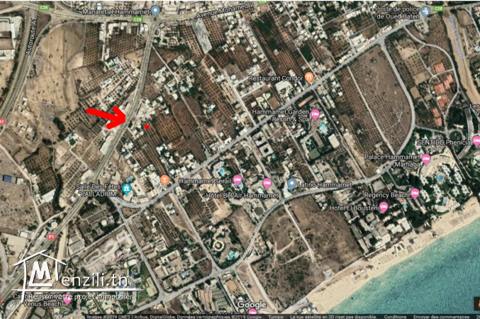 terrain de 367 m² à Hammamet sud