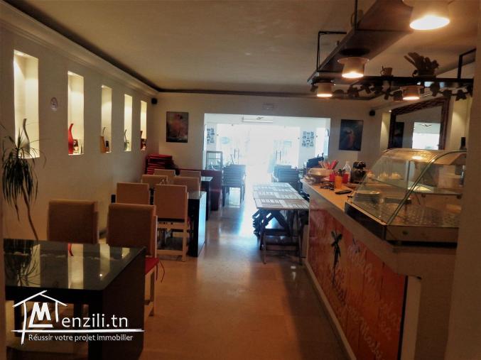 av un fond de commerce qui représente a une salon de the et pizzeria