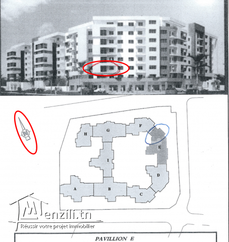 A louer un appartement S+3 neuf jamais habité 146m2 a La Manouba+ Parking ss Sol