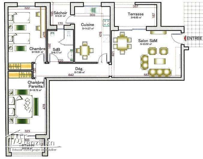 Un merveilleux S+2 avec jacuzzi sur la route principale Mrezga Hammamet avec vue dégagée
