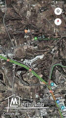 Terrain a vendre près de jardin fleuri akouda