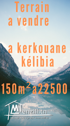 Terrain a vendre à kerkouane kélibia TLF 26 305 654