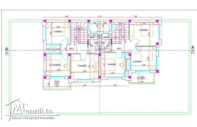 Duplex S+3 à 400 mètres du plage