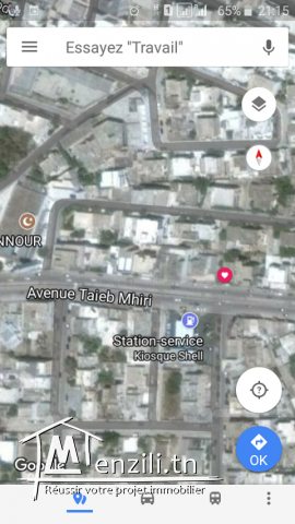 Terrain y compris Local commercial route vers SOUKRA