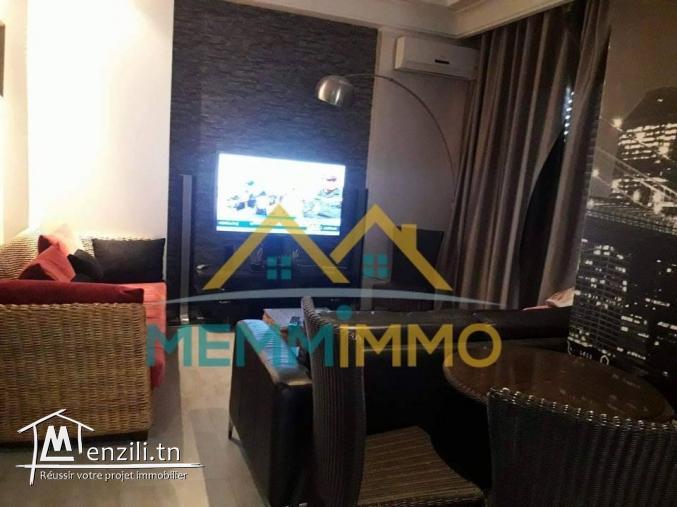 Appartement S+1 meublé avec jardin- Zone Touristique-840TND/Semaine