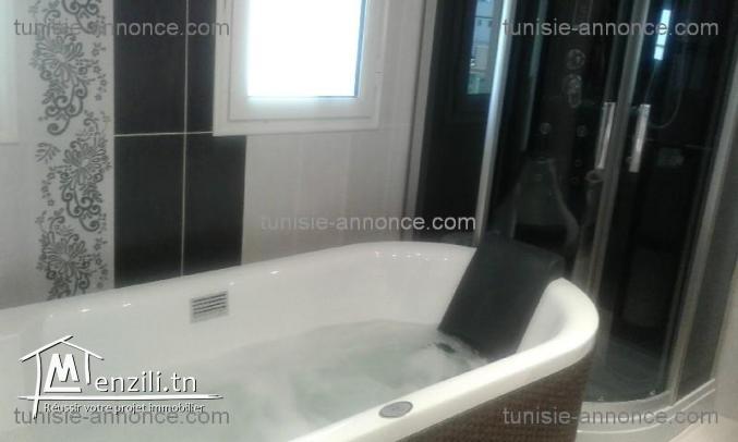 modern villa with big garden and pool