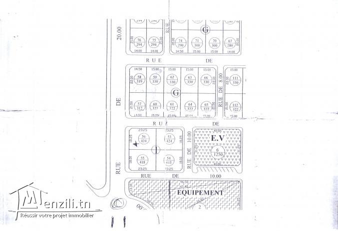 A Vendre lot de terrain de 424 m