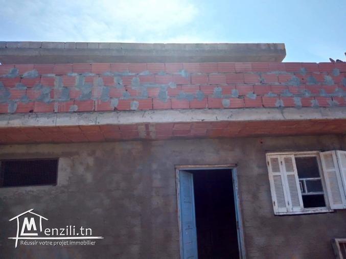 Terrain à Ferjoun (Haouaria) avec maison inachevé